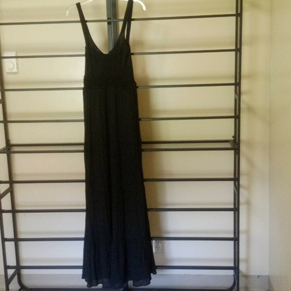 Pins and Needles medium black maxi dress
